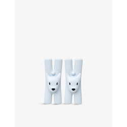 Alessi Giampo and Lampo PVD-coated resin clips set of two