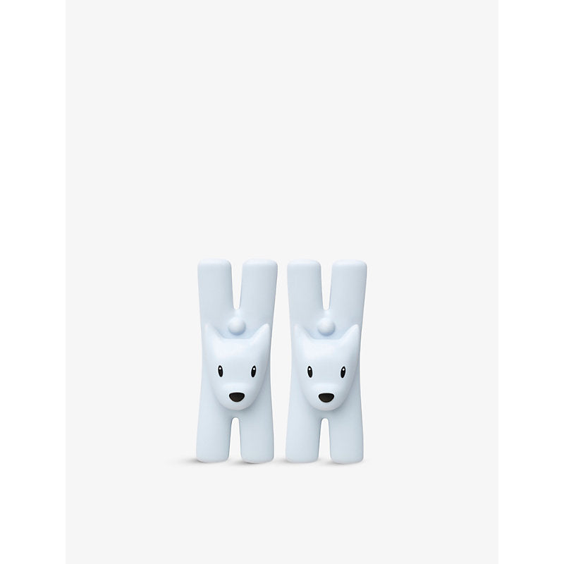 Alessi Giampo and Lampo PVD-coated resin clips set of two