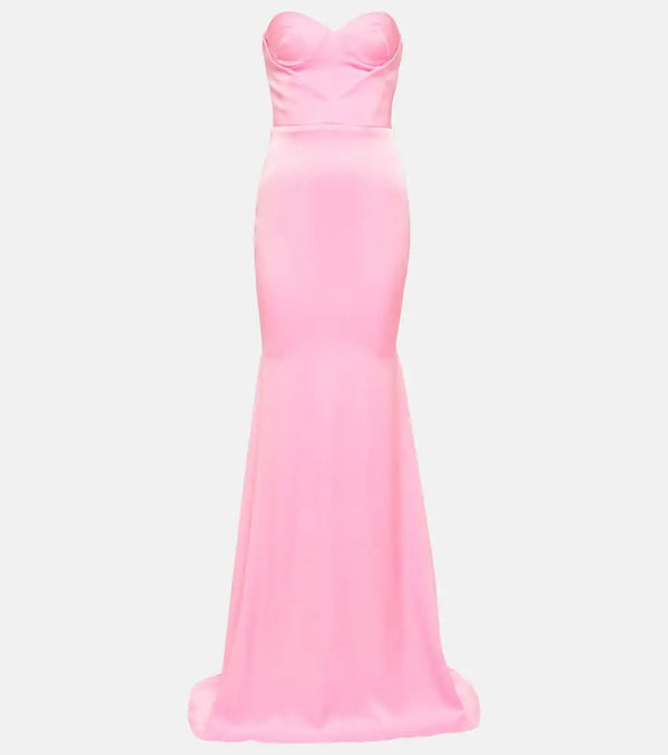 Alex Perry Barkley strapless satin crêpe gown | LYBSTORE