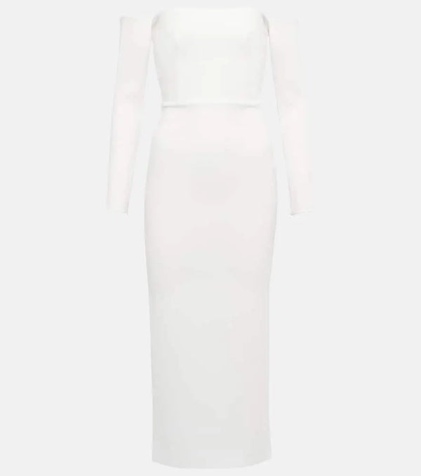 Alex Perry Bridal Tate stretch-crêpe midi dress | LYBSTORE