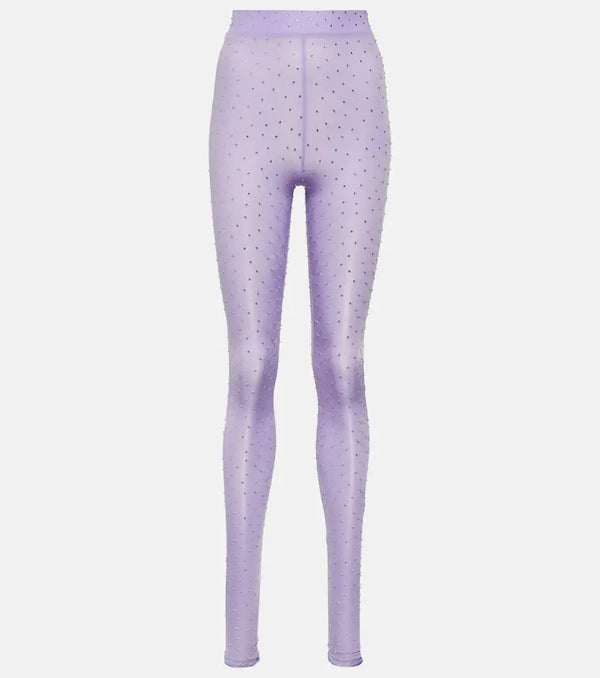 Alex Perry Crystal-embellished jersey tights | LYBSTORE