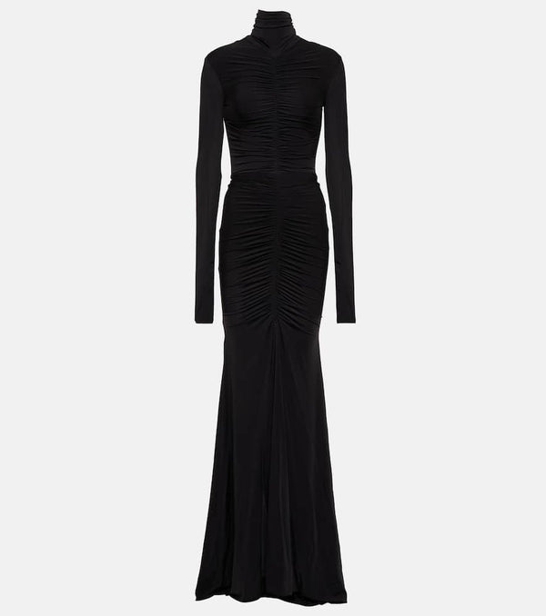 Alex Perry Garner mockneck ruched gown