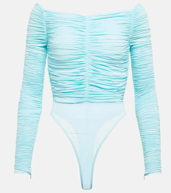 Alex Perry Gathered off-shoulder bodysuit