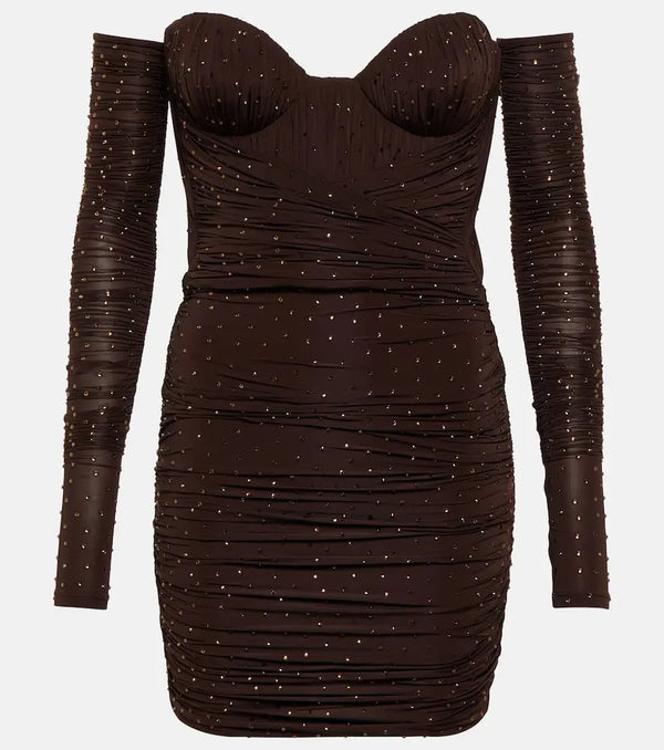 Alex Perry Koda embellished jersey minidress | LYBSTORE