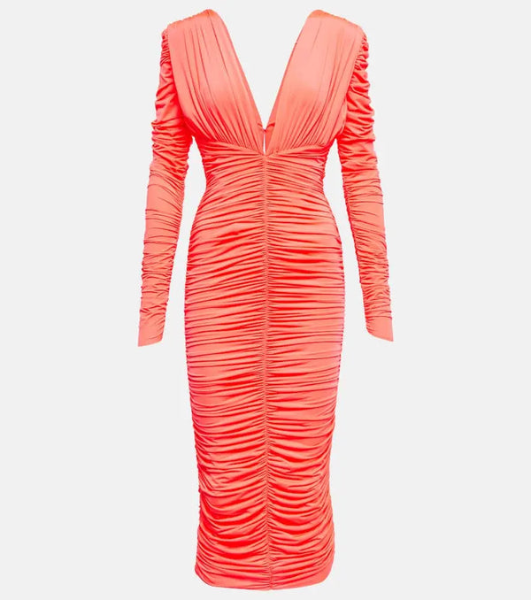 Alex Perry Marin ruched midi dress | LYBSTORE