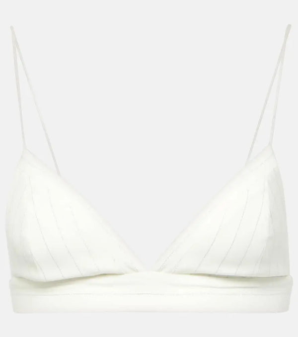 Alex Perry PInstripe Lurex® bralette | LYBSTORE