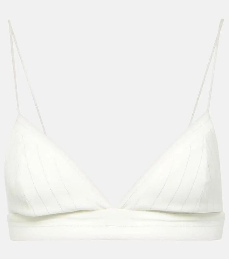 Alex Perry PInstripe Lurex® bralette | LYBSTORE