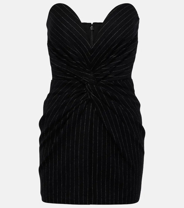 Alex Perry Pinstripe strapless minidress | LYBSTORE