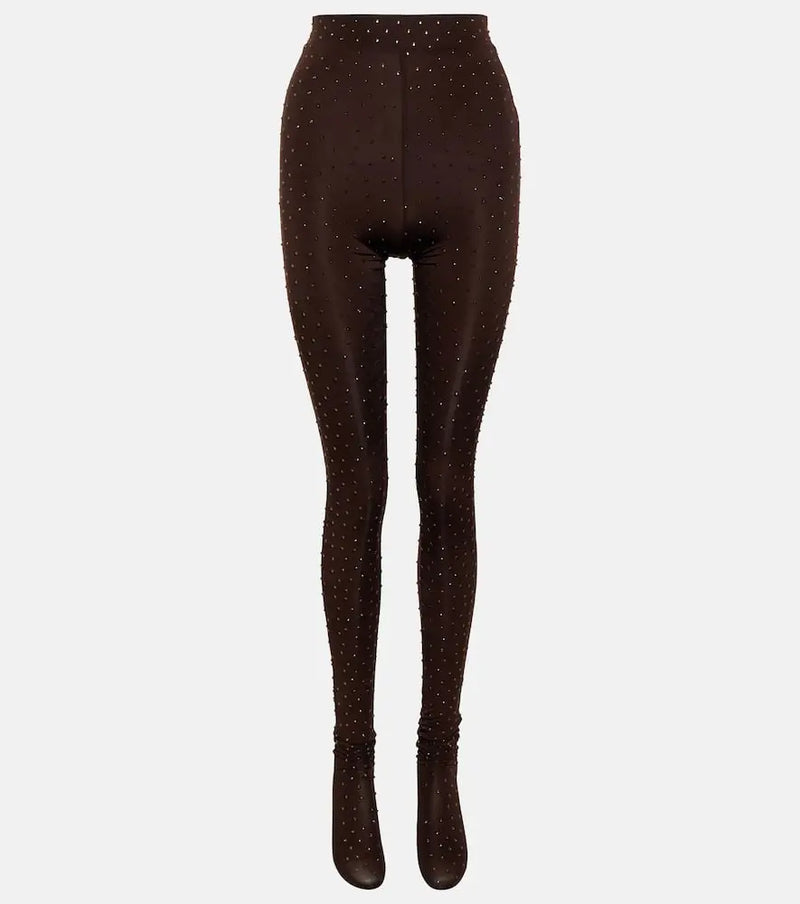 Alex Perry Rane embellished jersey tights | LYBSTORE