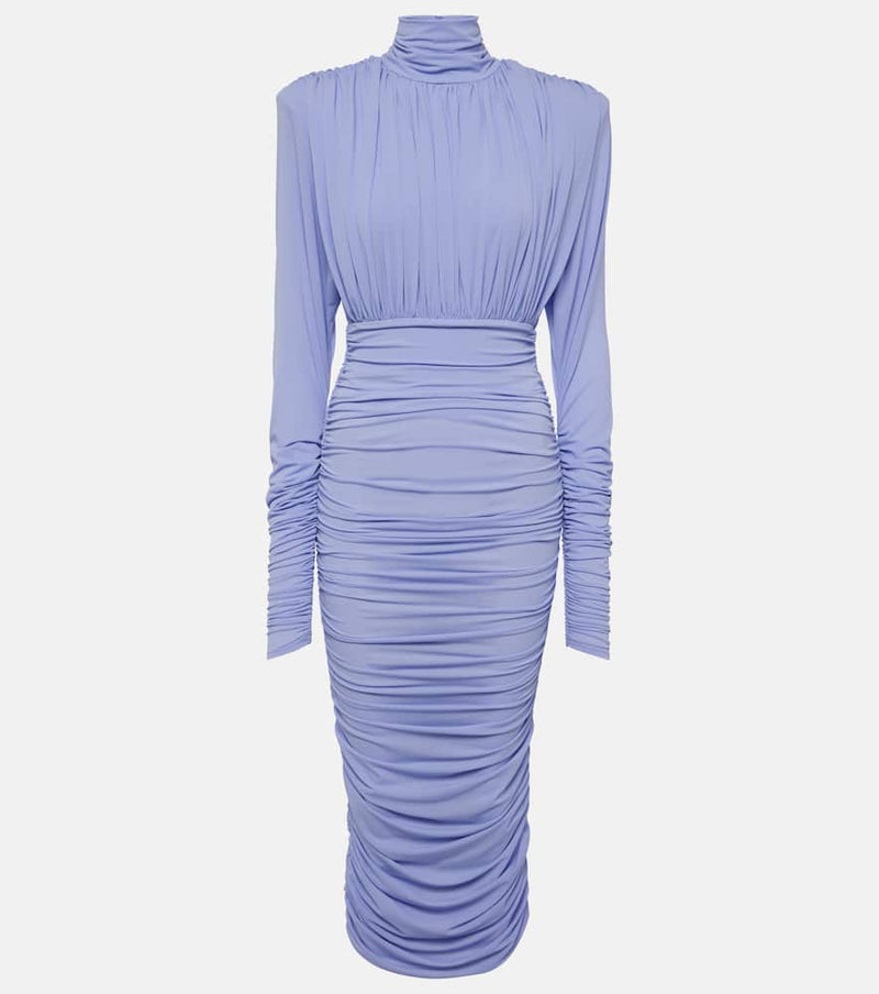 Alex Perry Ruched crêpe jersey midi dress