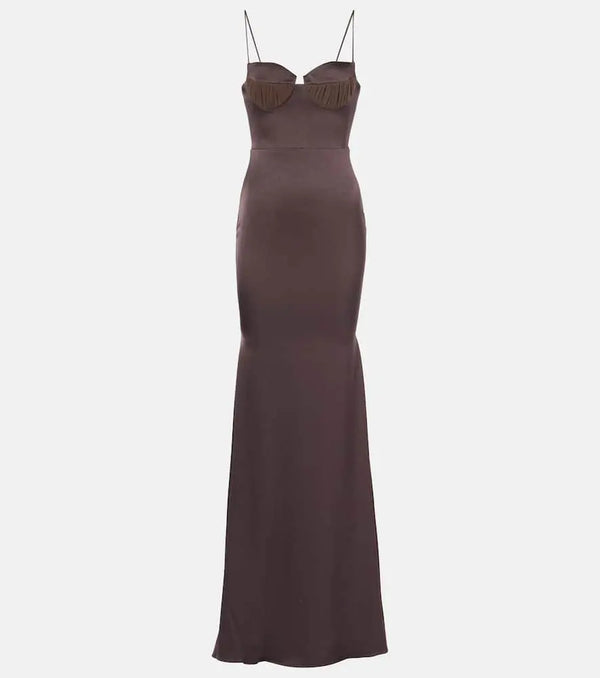 Alex Perry Satin bustier gown | LYBSTORE