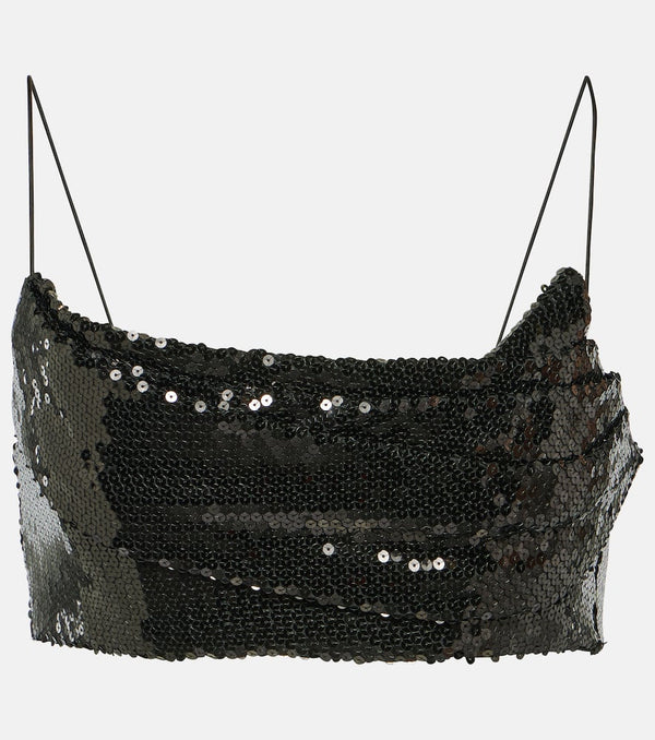 Alex Perry Sequined crop top