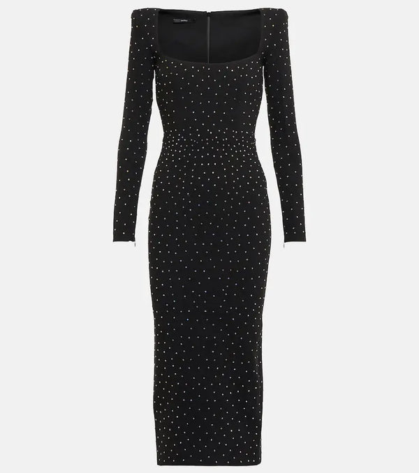 Alex Perry Tiernan embellished crêpe midi dress | LYBSTORE