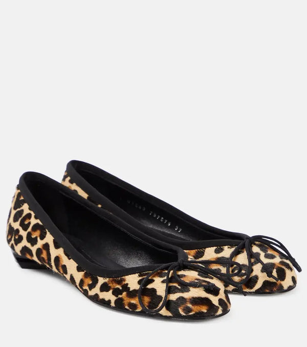 Alexander McQueen Armadillo calf hair ballet flats | LYBSTORE