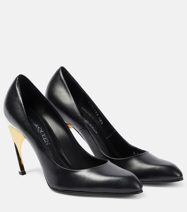 Alexander McQueen Armadillo leather pumps | LYBSTORE