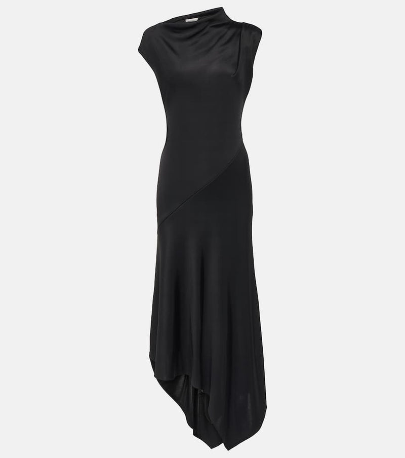 Alexander McQueen Asymmetric jersey midi dress