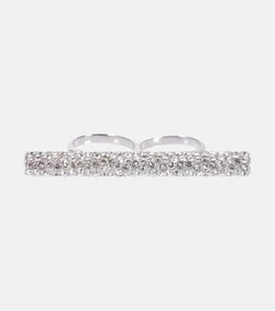 Alexander McQueen Crystal-embellished ring