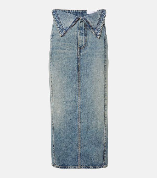 Alexander McQueen Denim midi skirt