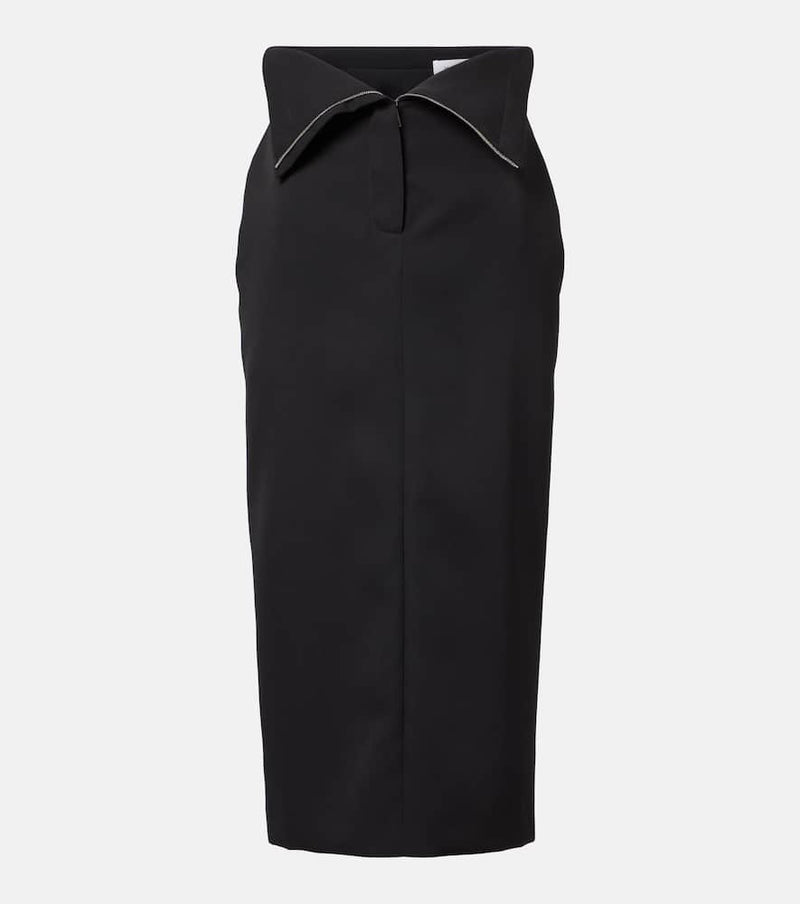 Alexander McQueen High-rise wool pencil skirt