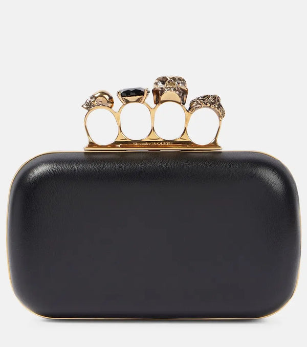 Alexander McQueen Knuckle leather clutch | LYBSTORE