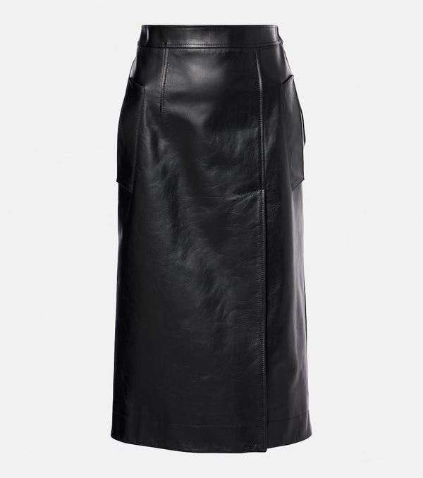 Alexander McQueen Leather pencil skirt | LYBSTORE