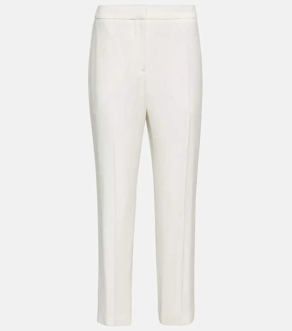 Alexander McQueen Mid-rise slim crêpe pants