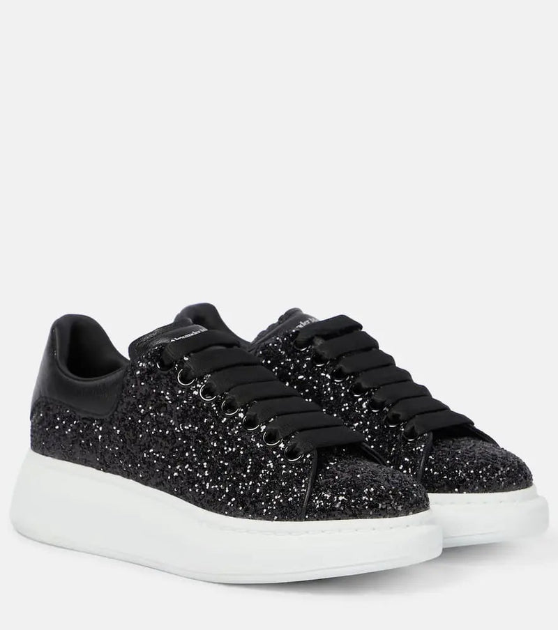 Alexander McQueen Oversized embellished leather sneakers