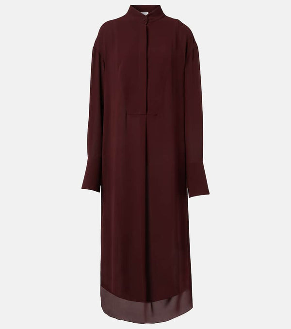 Alexander McQueen Oversized silk shirt dress