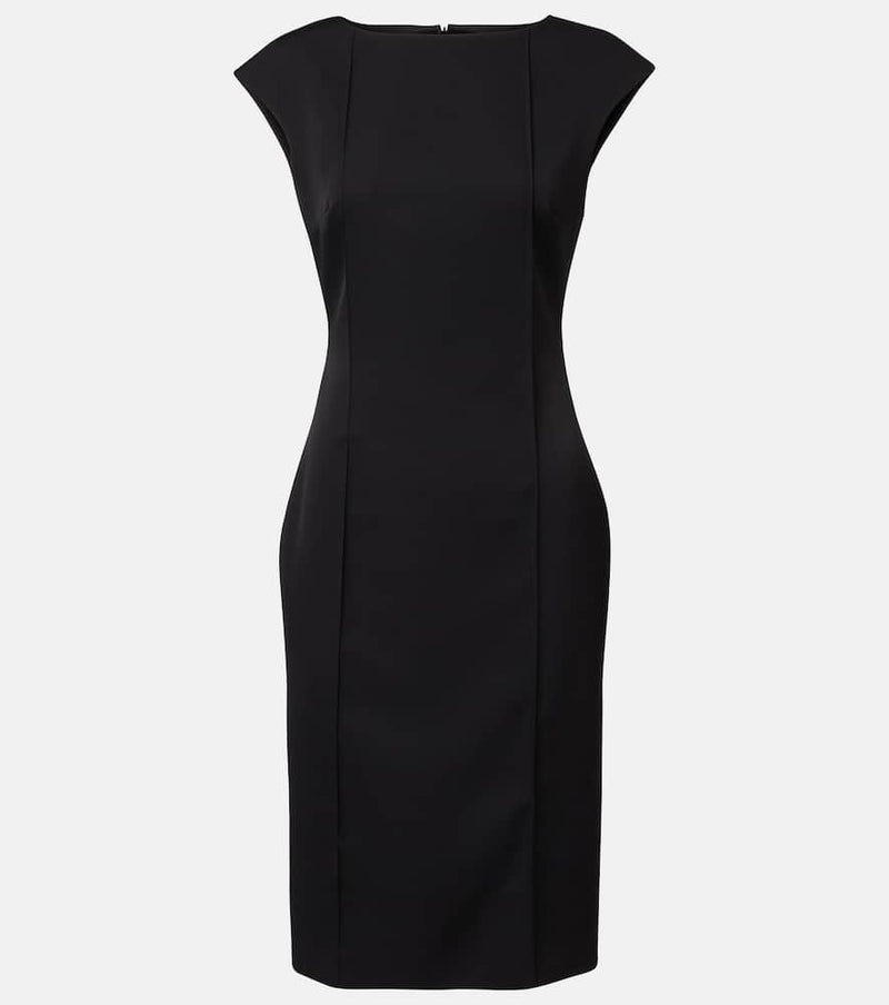 Alexander McQueen Pintuck wool midi dress