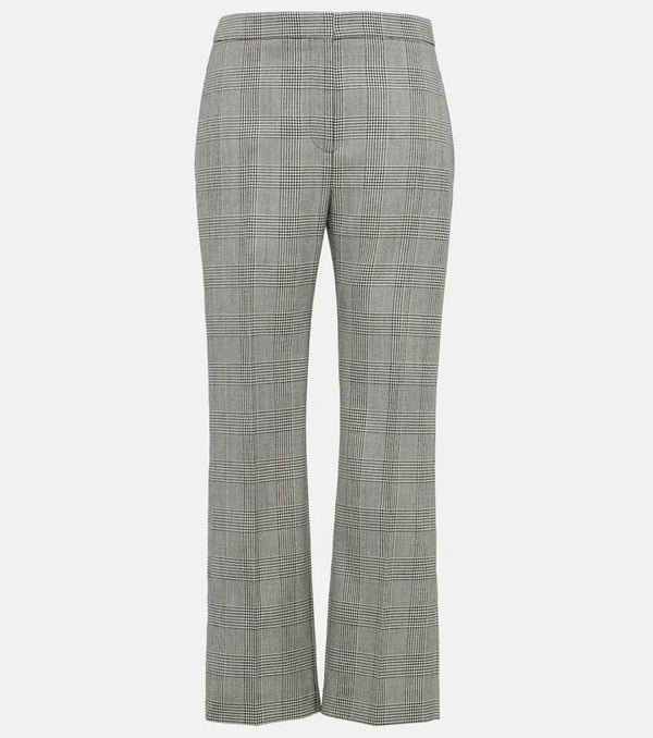 Alexander McQueen Prince of Wales checked wool slim pants | LYBSTORE