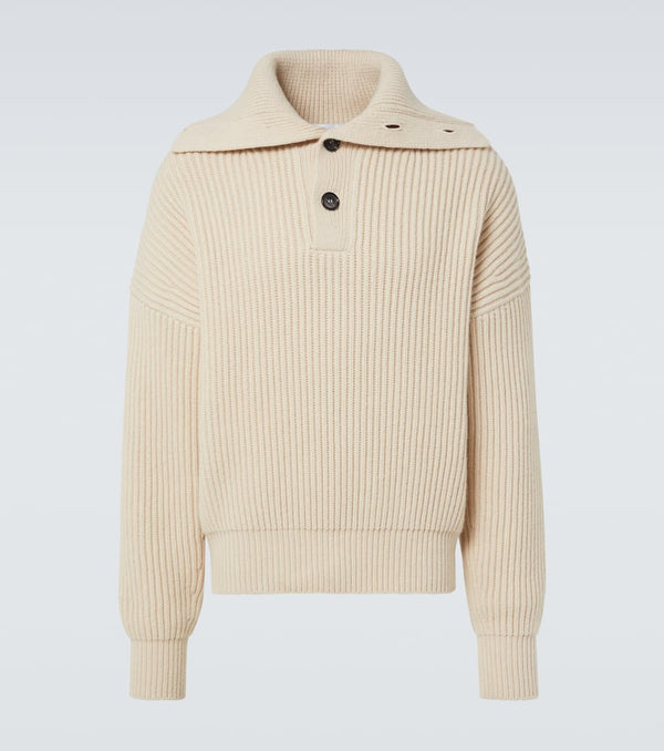 Alexander McQueen Ribbed-knit wool and cashmere sweater