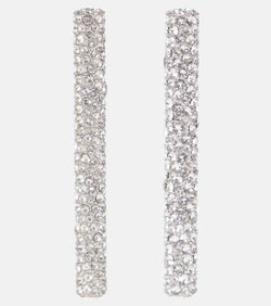 Alexander McQueen T-Bar crystal-embellished drop earrings