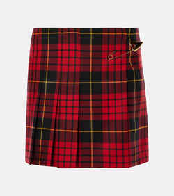 Alexander McQueen Tartan wool miniskirt