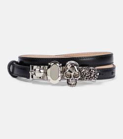 Alexander McQueen The Knuckle embellished leather belt