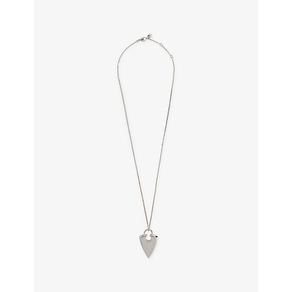 Alexander Mcqueen Arrow Pendant Brass Necklace