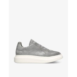  Alexander Mcqueen Men's Retro Show leather platform trainers