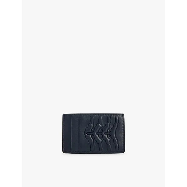 Alexander Mcqueen Skeleton-embossed leather card holder | Alexander Mcqueen