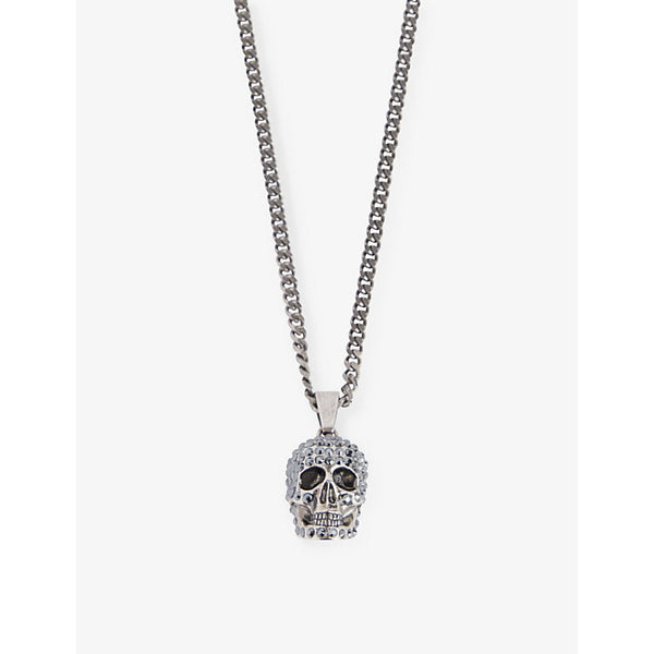 Alexander Mcqueen Skull adjustable brass pendant necklace | LYBSTORE