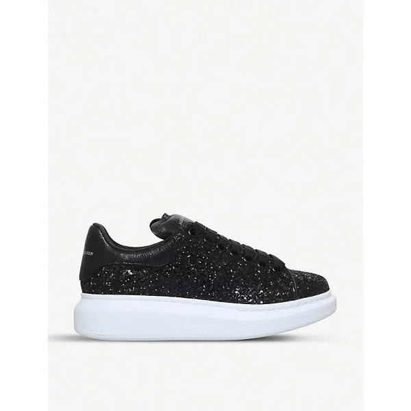 Alexander Mcqueen Women's Runway glitter-leather platform trainers