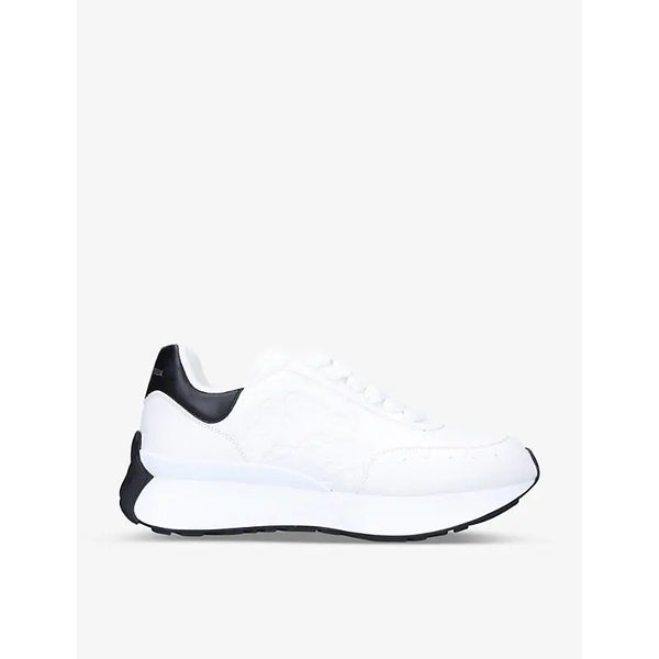 Alexander Mcqueen Women's Sprint Runner logo-embossed leather trainers