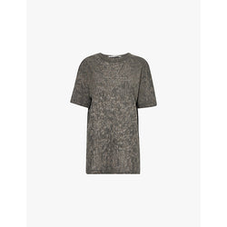 Alexander Wang Splatter-wash short-sleeve cotton and hemp-blend jersey T-shirt