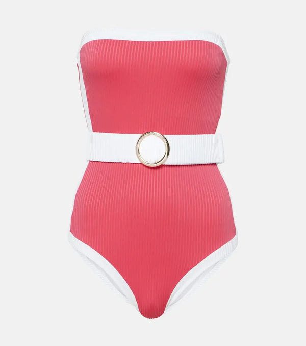 Alexandra Miro Whitney belted bandeau swimsuit | LYBSTORE