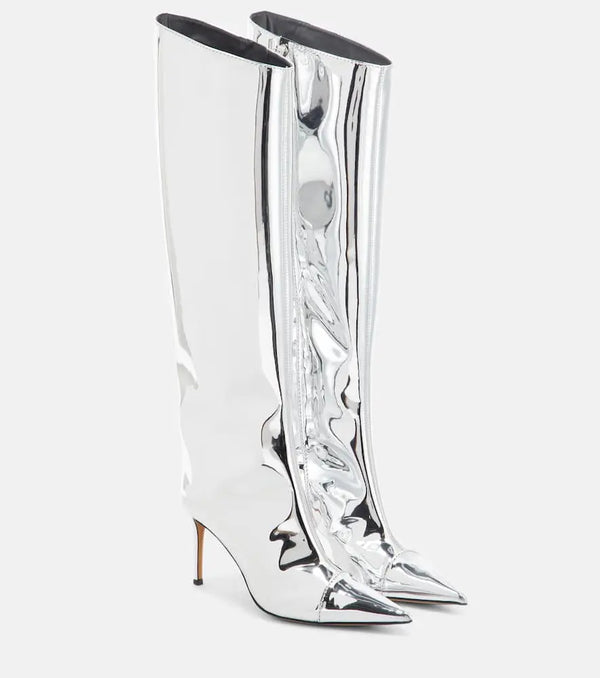 Alexandre Vauthier Alex 105 metallic knee-high boots | LYBSTORE