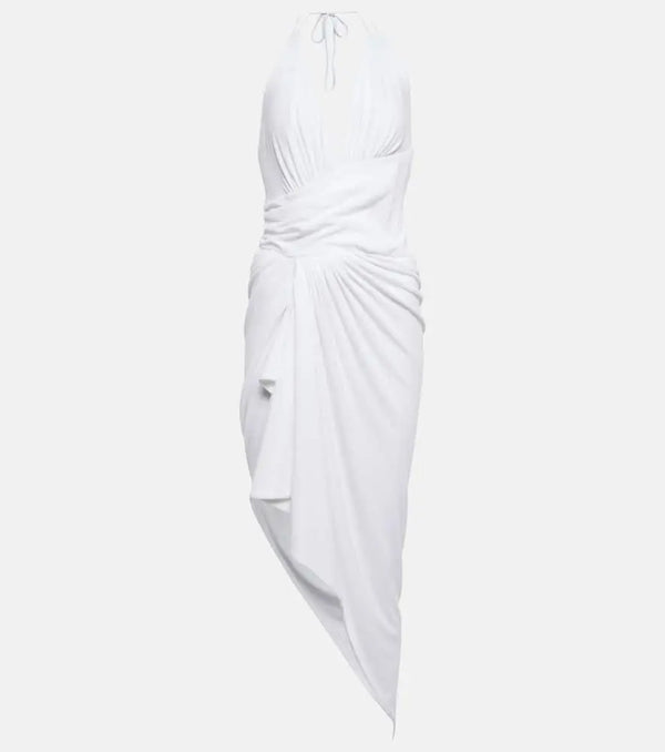 Alexandre Vauthier Asymmetrical halterneck midi dress | LYBSTORE