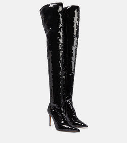 Alexandre Vauthier Elixir sequined over-the-knee boots