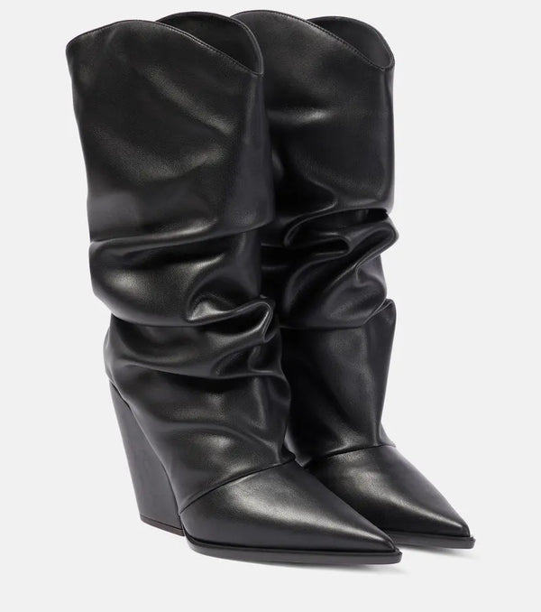 Alexandre Vauthier Faux leather knee-high boots | LYBSTORE