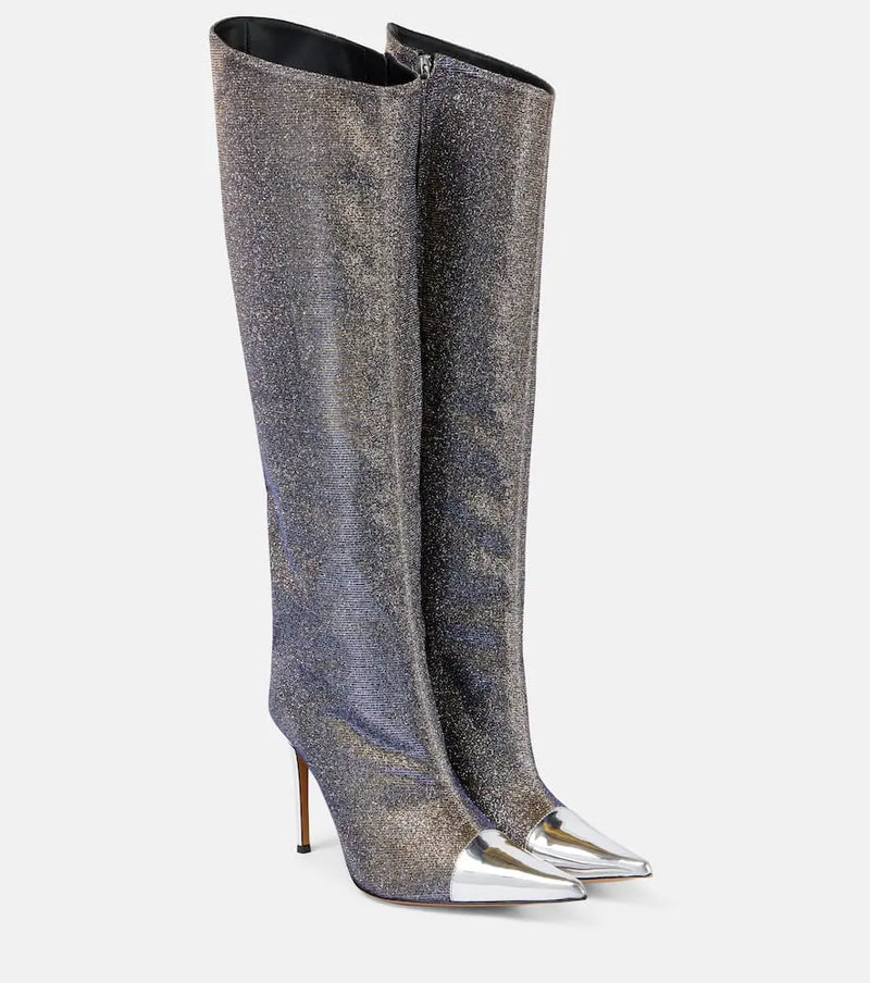 Alexandre Vauthier Metallic knee-high boots | LYBSTORE