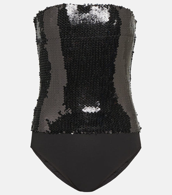 Alexandre Vauthier Sequined strapless bodysuit