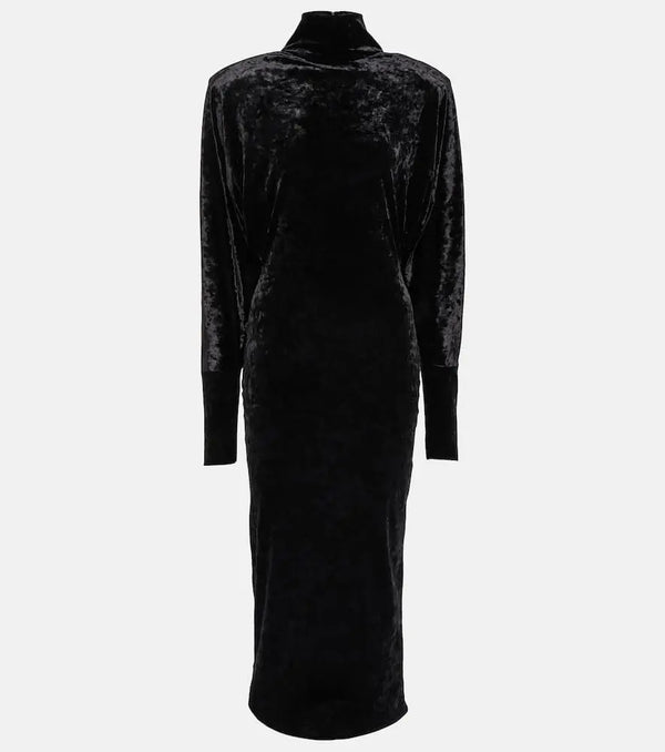 Alexandre Vauthier Velvet turtleneck maxi dress