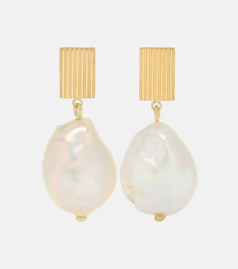 Aliita Barroco 9kt gold and pearl earrings | LYBSTORE